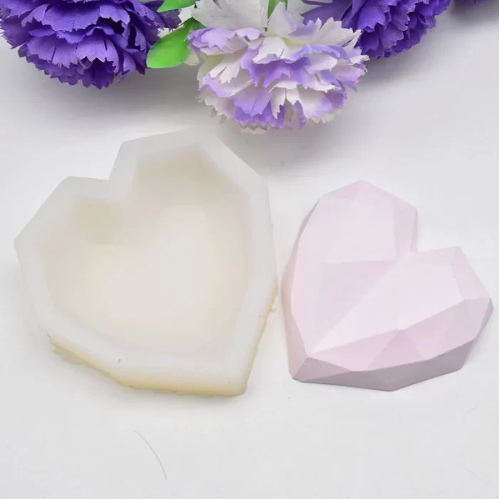 Geometric Diamond Love Shape Soap Silicone Mold for DIY Handmade Soap Ornaments Plaster Candle Jewelry Resin Key Chain Mould - Image 6